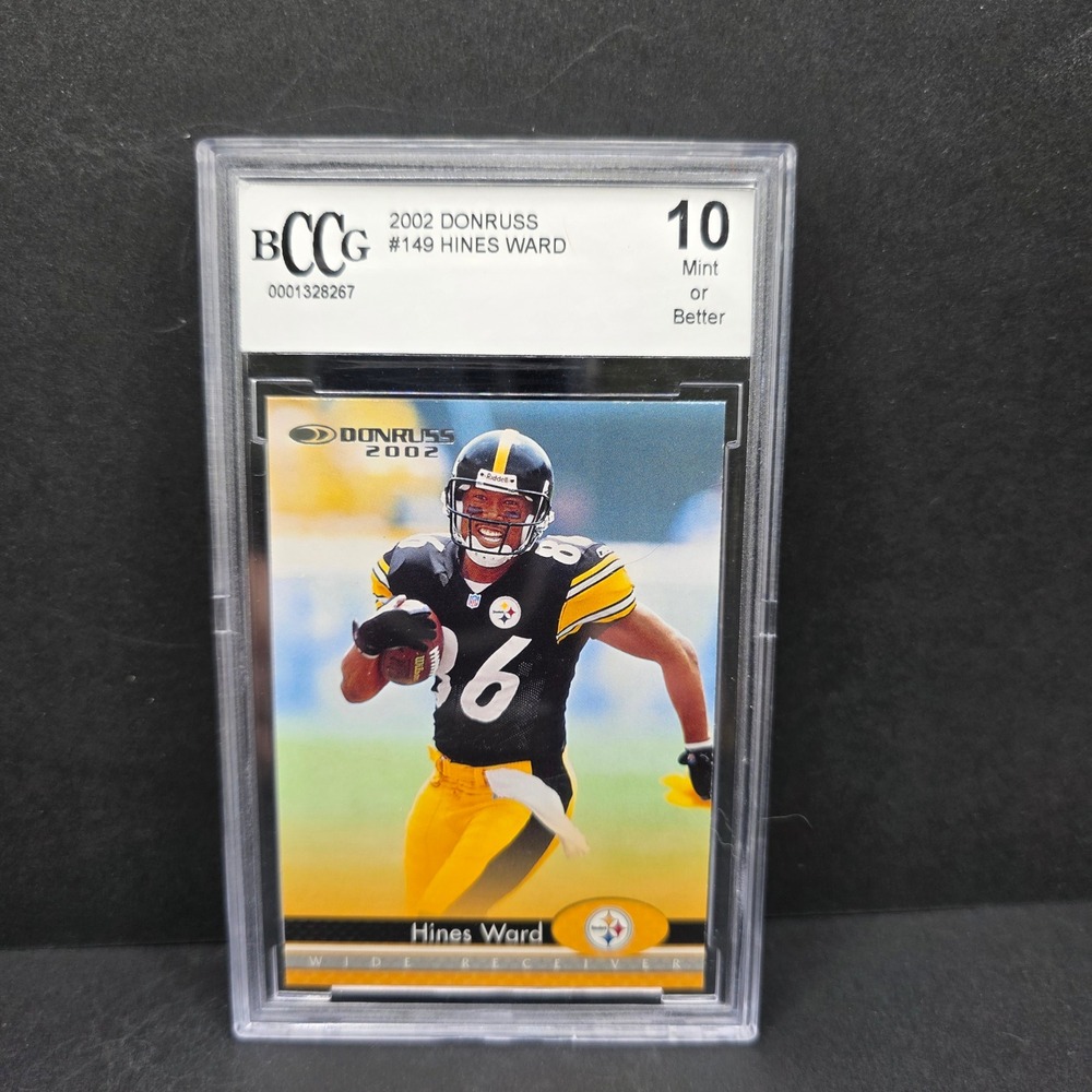 Donruss Hines Ward Trading Card 2002 Steelers #149 BCCG 10 Mint